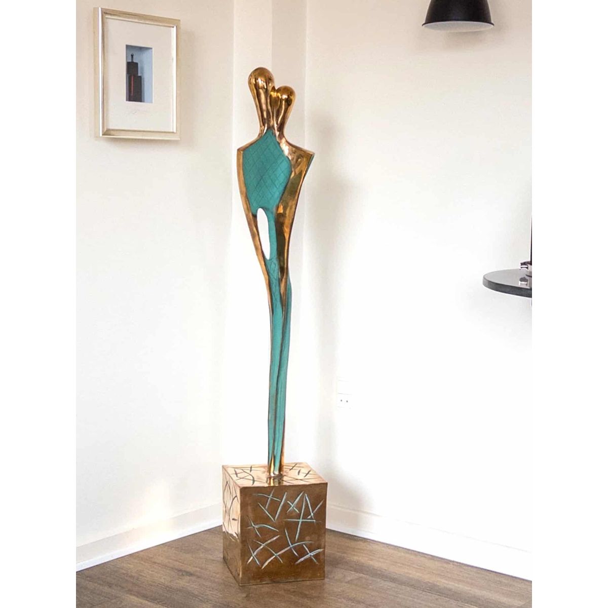 Skabt for hinanden - forenet i kunst og kærlighed - ægte bronze