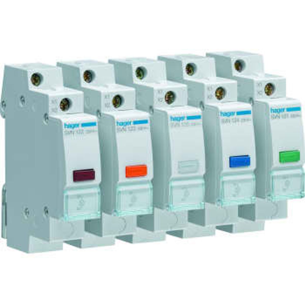 Hager Signallampe 230V LED Rød for din-skinne SVN122 (12 stk)