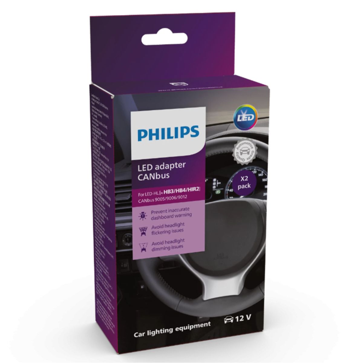 HB3, HB4 & Hir2 CANbus LED adaptor Philips Kit (snydemodstande ((2 stk))