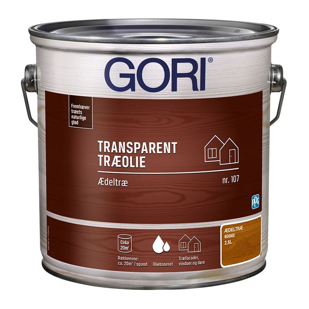 GORI Transparent Træolie 107 Ædeltræ (Biobaseret) - 0,75 liter