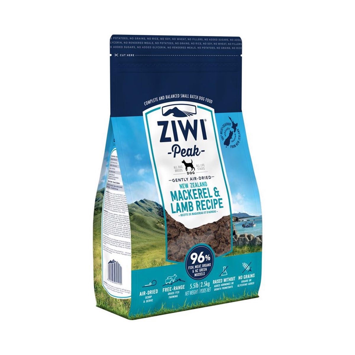 ZiwiPeak Dog Mackarel and Lamb tørret kød, 1 kg