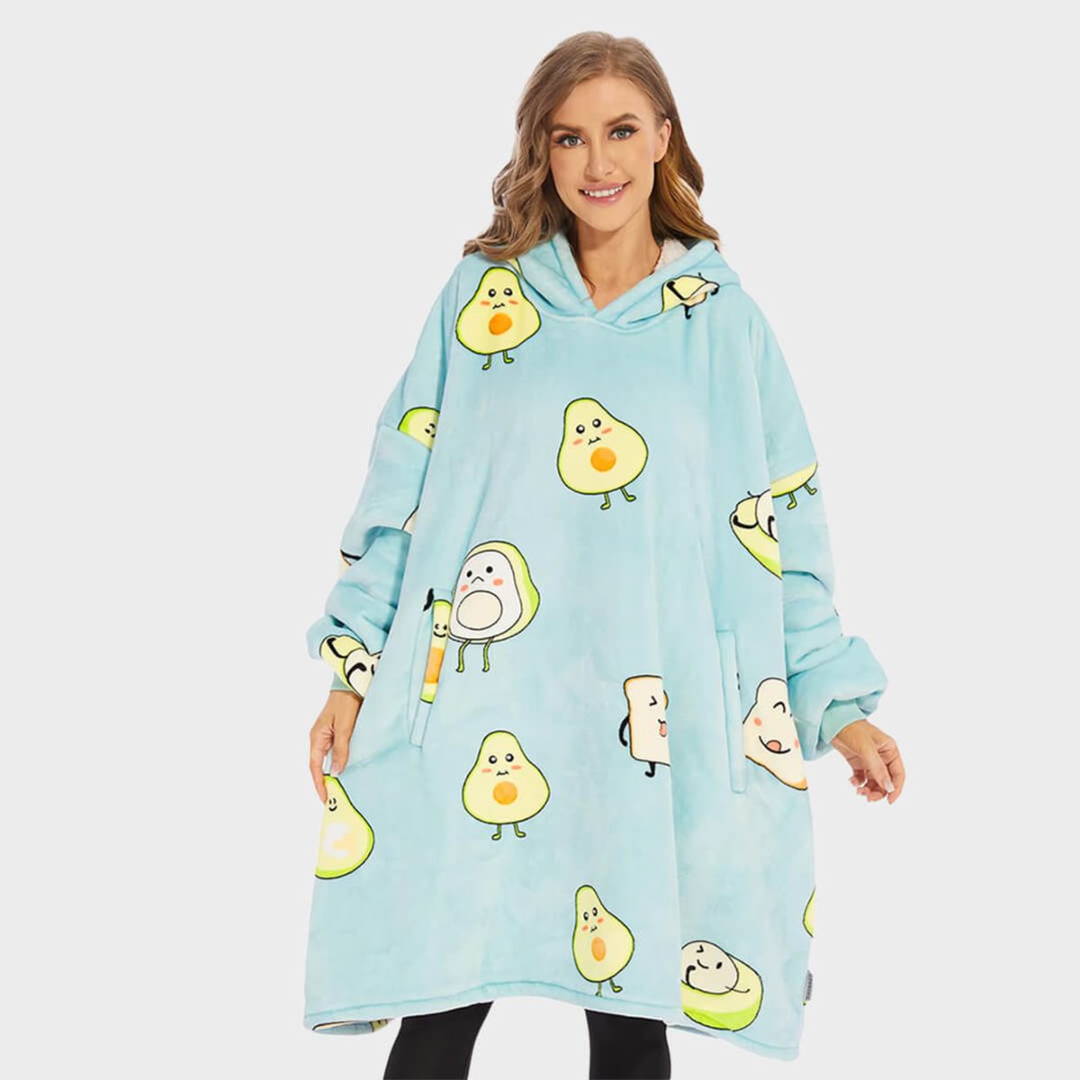 Super Sover Oversized Hoodie-tæppe Avocado