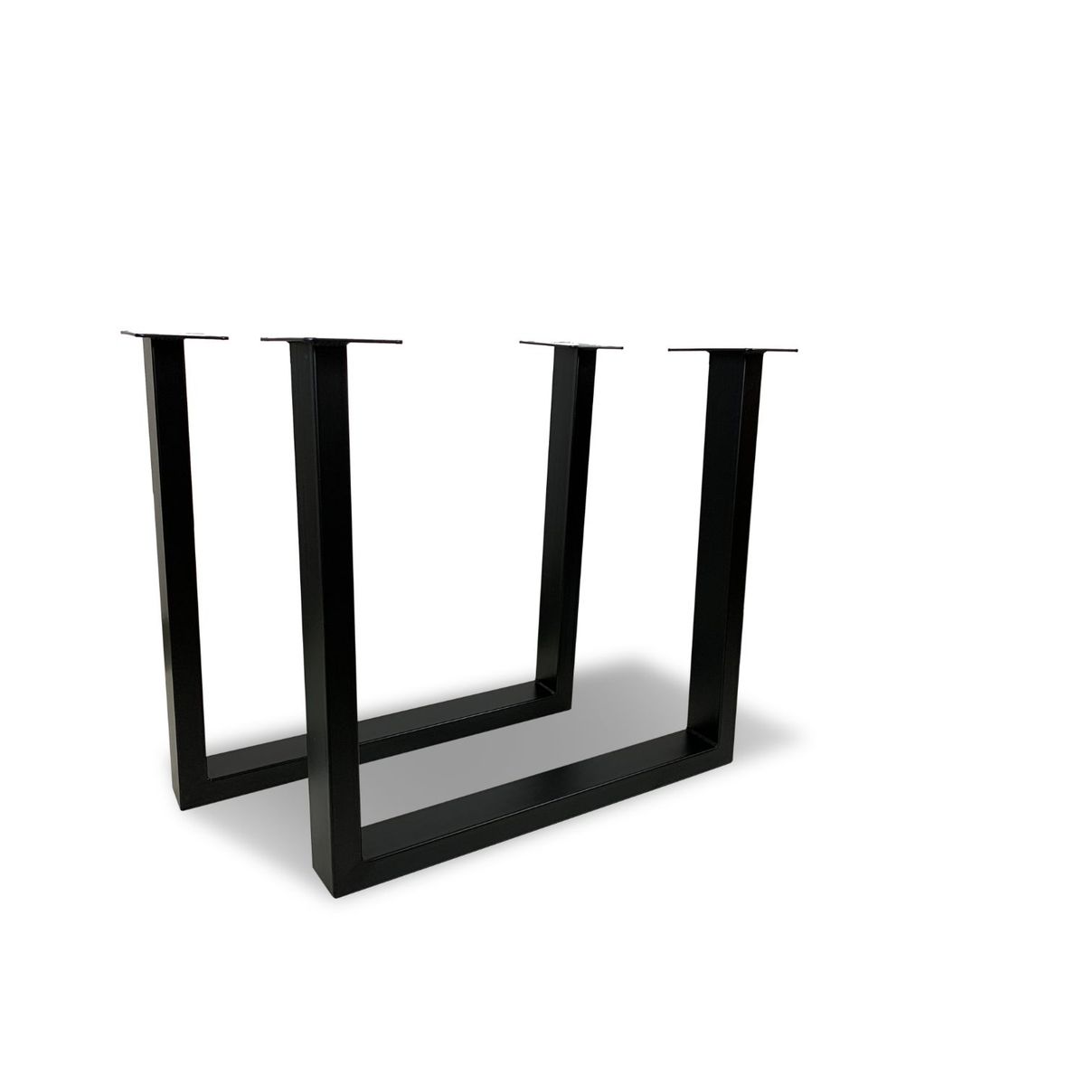 U-bordben 80 x 40mm profil sort - 2 stk.
