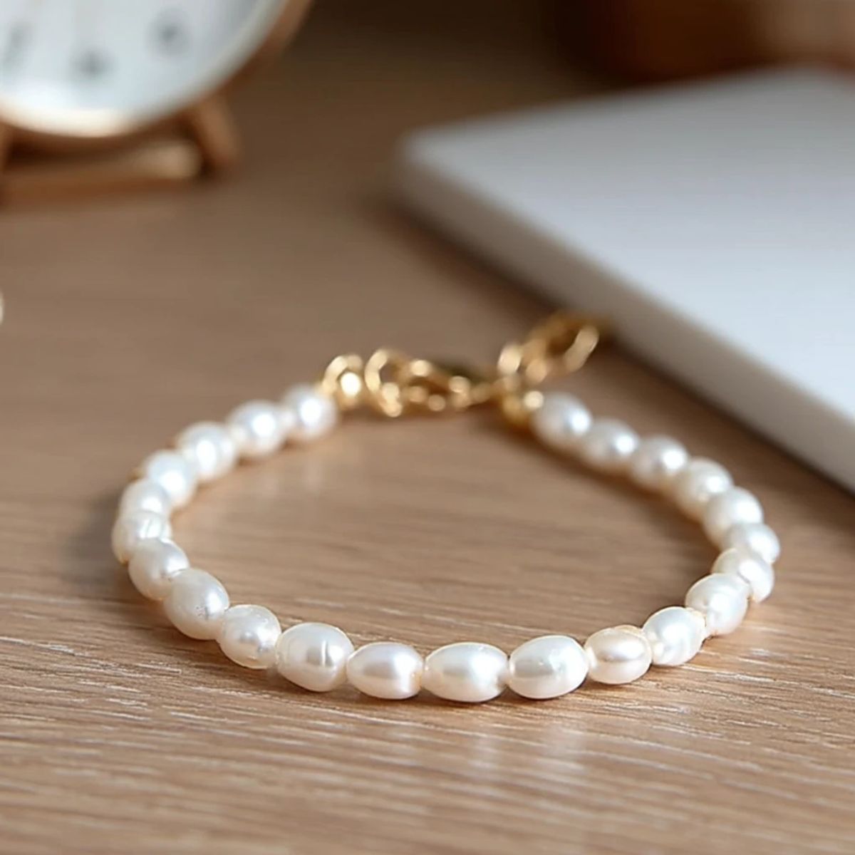 Perle armbånd, 18k forgyldt | CC Jewelries