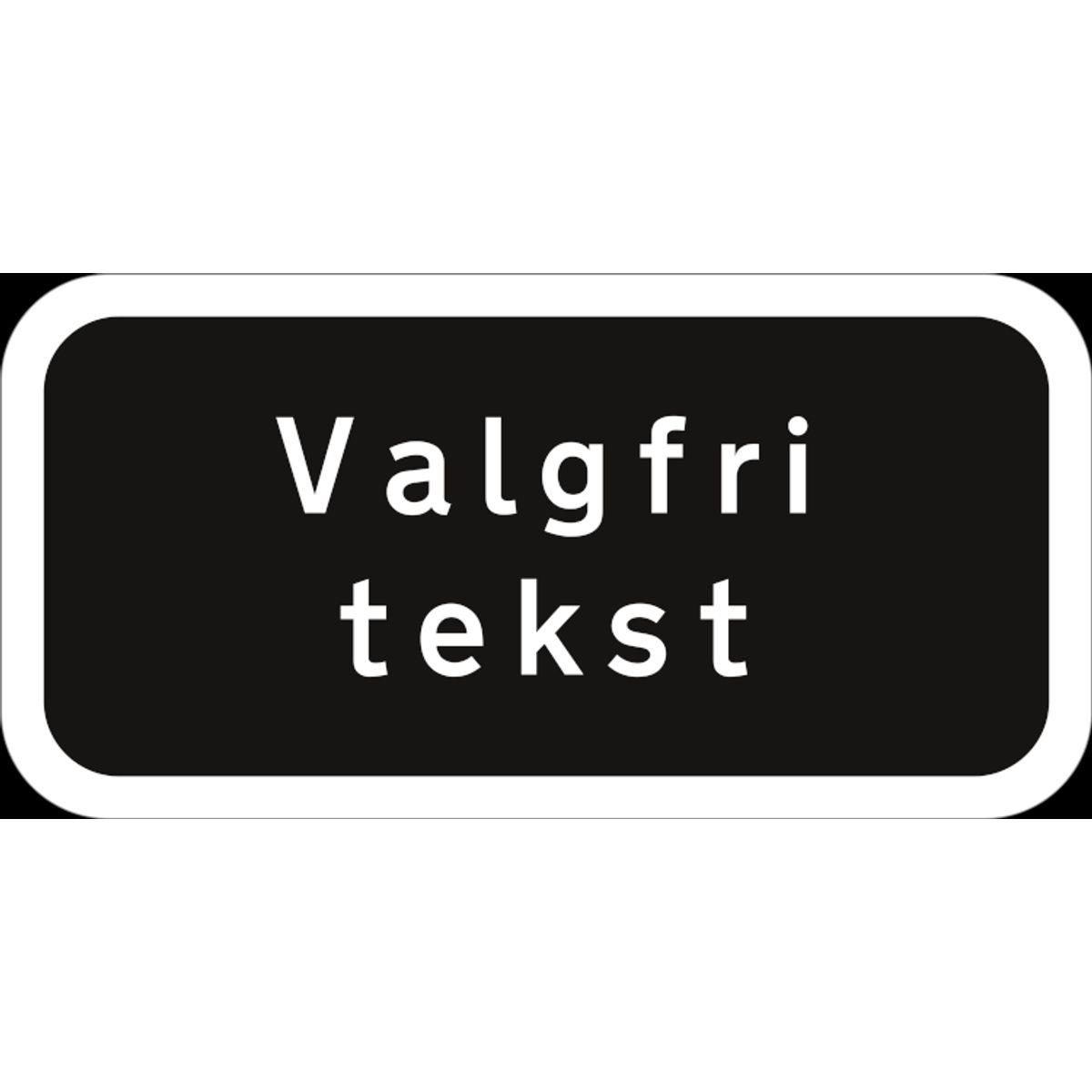 Privatretlig sort undertavle med valgfri tekst - 3mmalu-sandwichplade