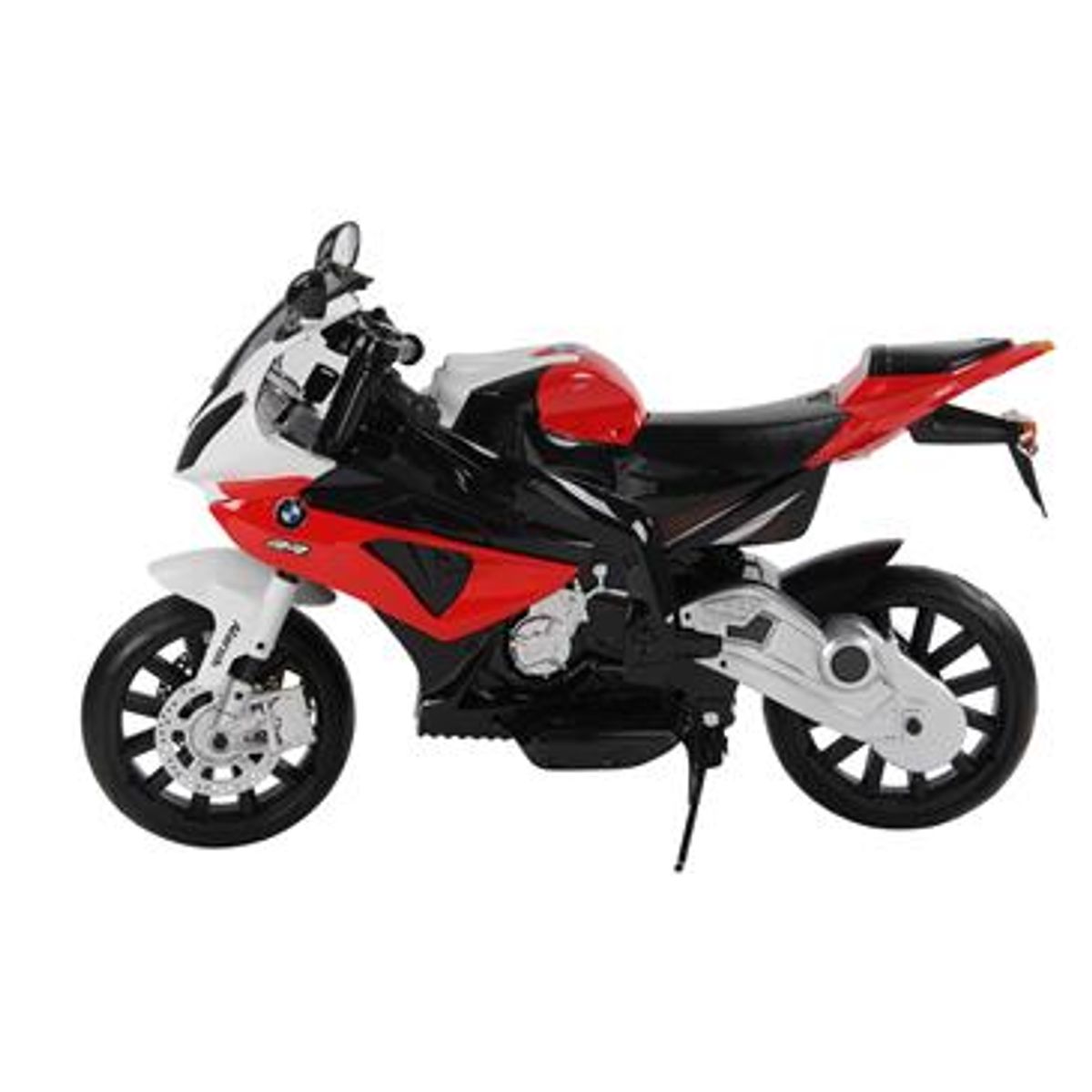 BMW S 1000 RR Motorcykel til Børn 12V7ah med gummihjul - Rød