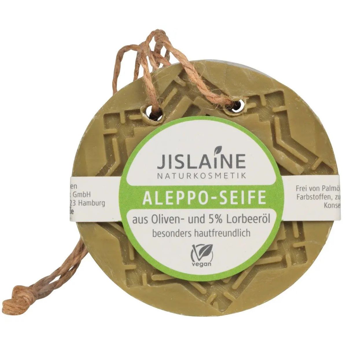 Alepposæbe med snor i økologisk kvalitet | Jislaine Naturkosmetik
