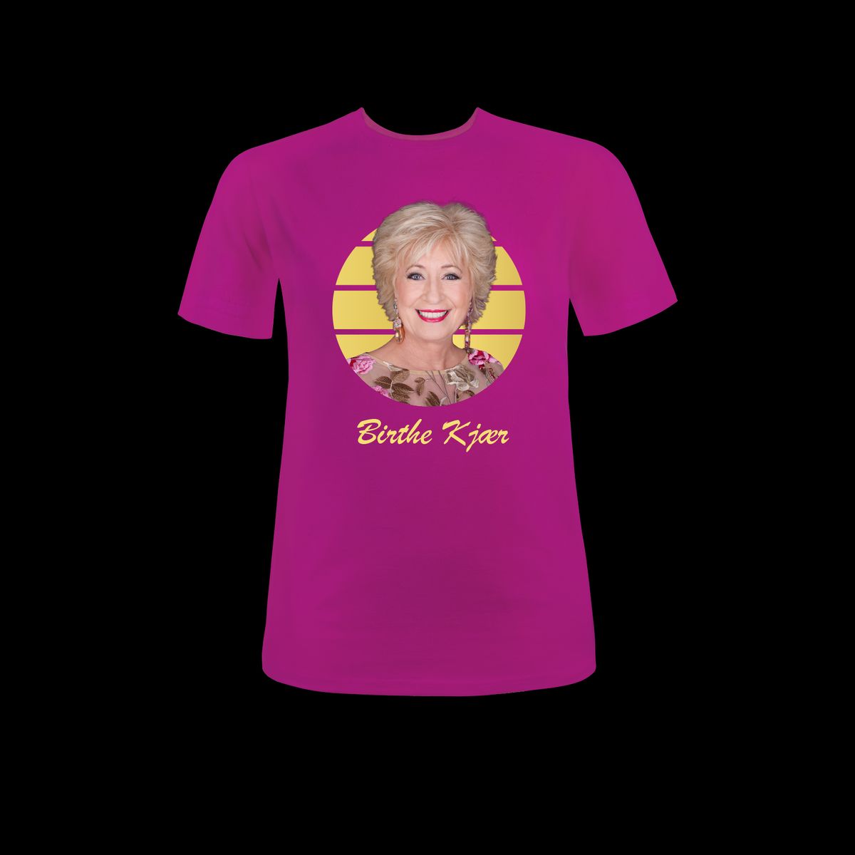 T-Shirt Pink m. Foto af Birthe Kjær - 4XL