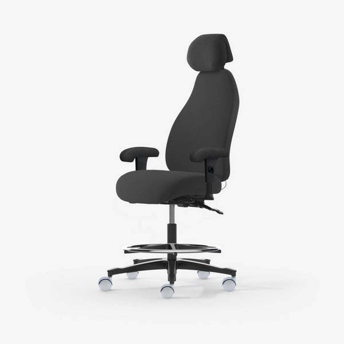 Malmstolen Adaptive 6006 Kontorstol m. Høj Ryg, Antracit ESD, Armlæn & Nakkestøtte
