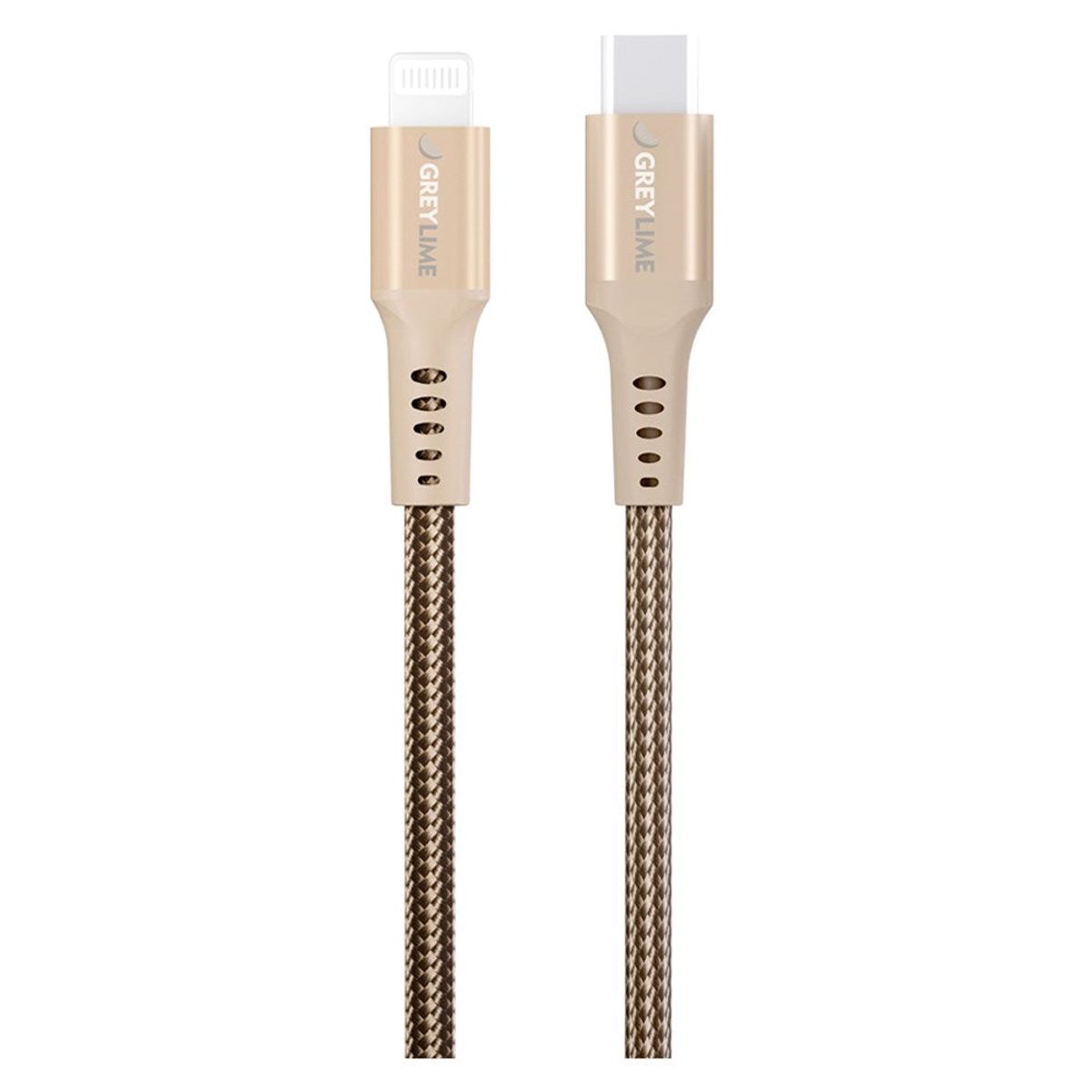 GreyLime Braided USB-C til Lightning Kabel Beige, 3 m