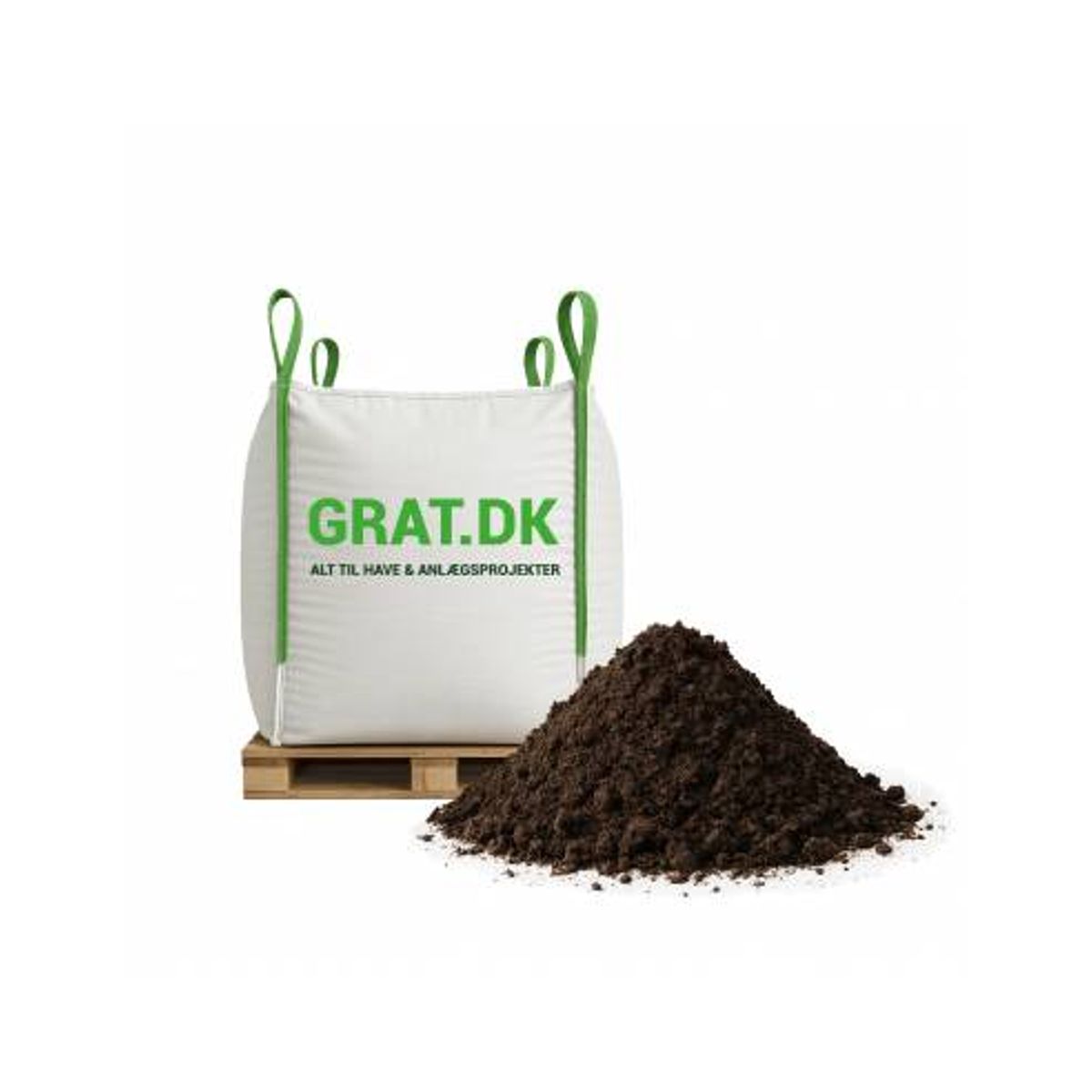 Sæsontilbud - Harpet muld - Big Bag ca. 1000 kg