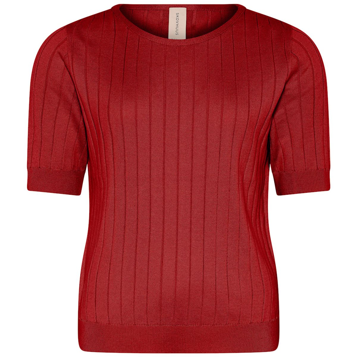 Skovhuus Kvinde T-shirt i Strik Roccoco Red XXL