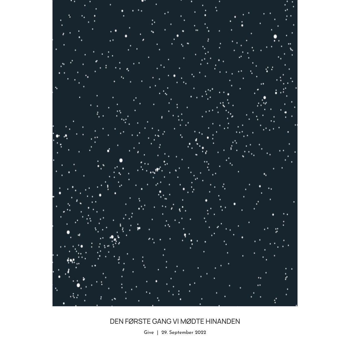 Personlig stjernehimmel plakat 70x100 cm (B1)