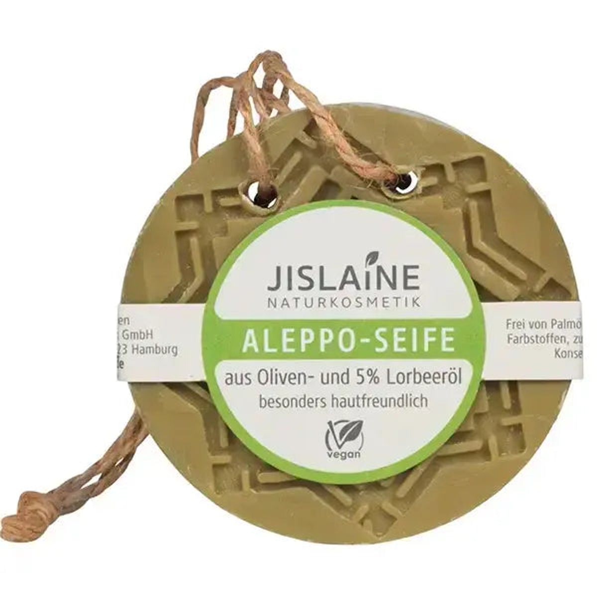 Alepposæbe med snor i økologisk kvalitet | Jislaine Naturkosmetik