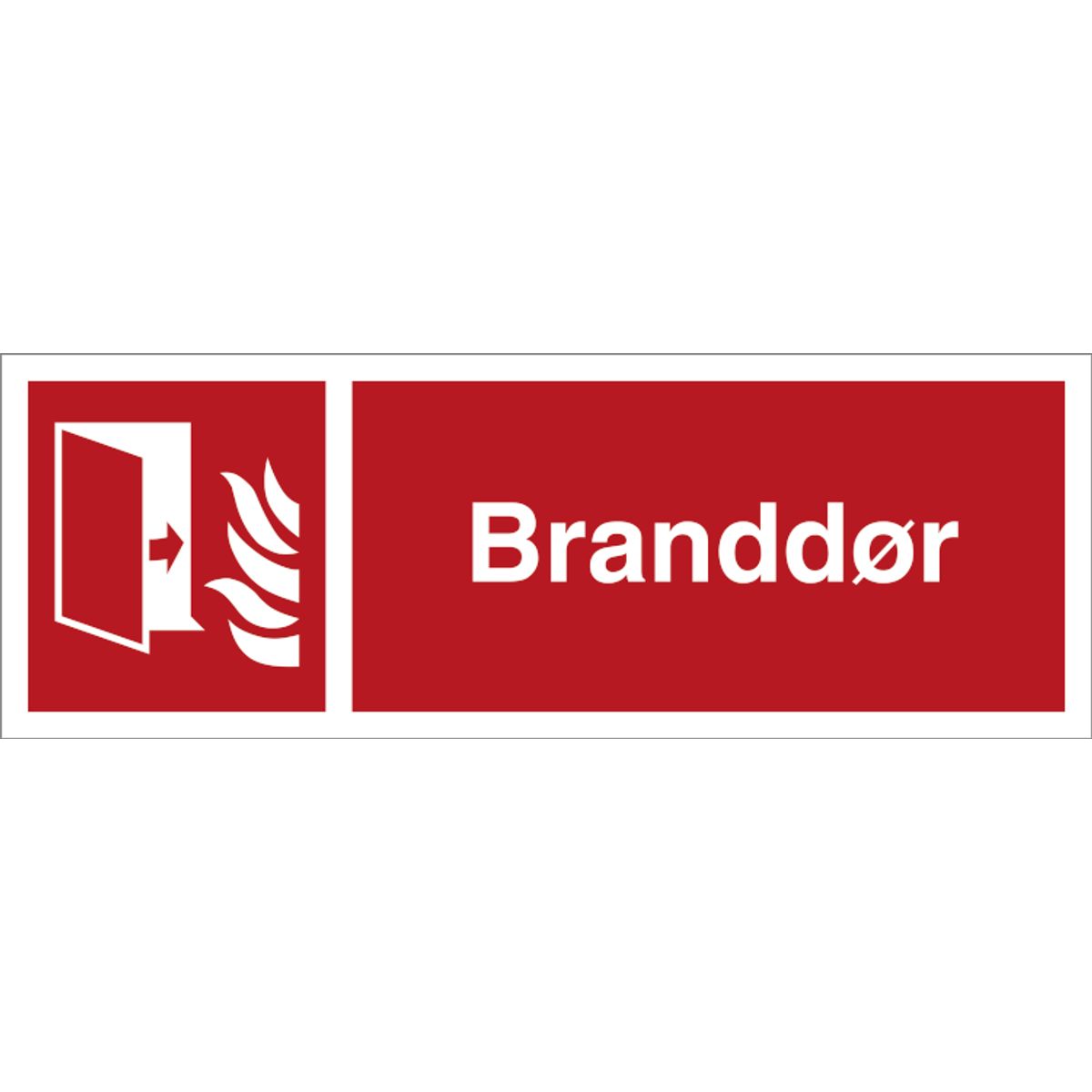 Brandskilt - Branddør - Plast - 105 x 297 mm