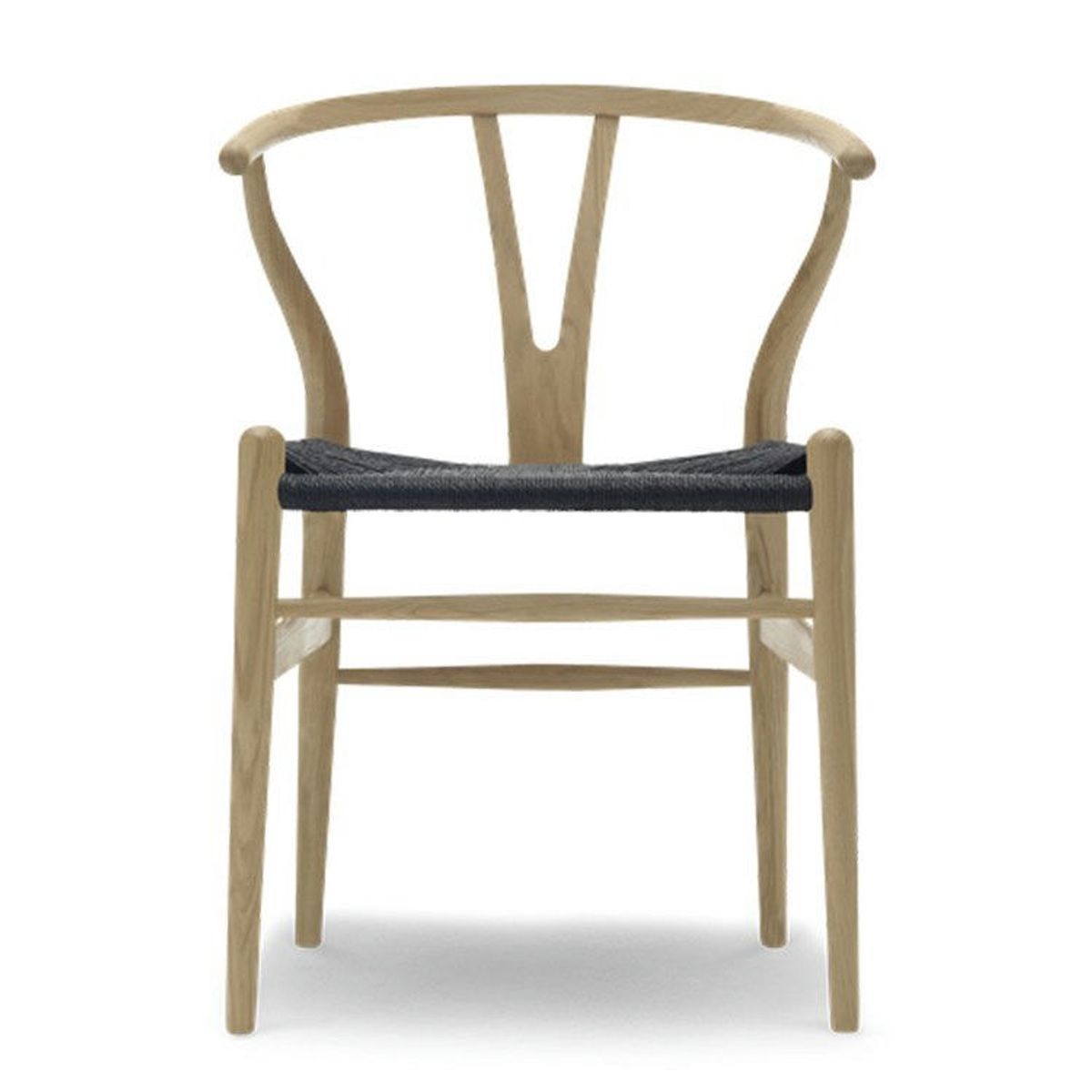 Carl Hansen & Søn CH24 Y-Stol fra Wegner i Eg Sortflet Papirgarn Sæbebehandlet Eg