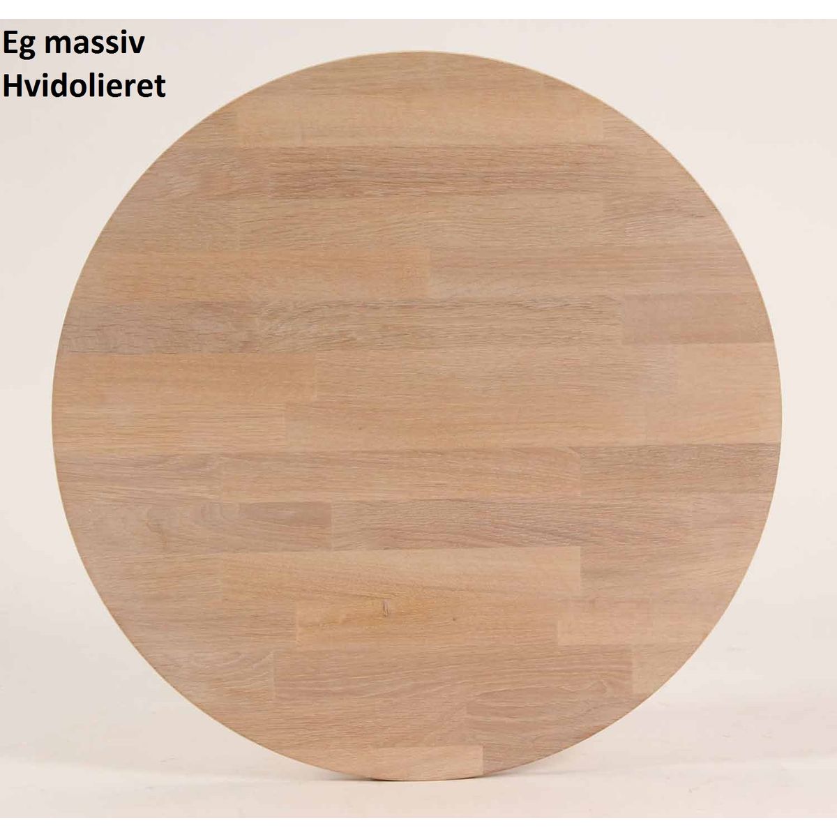 CT 10 - sofabord i massiv eg, ø 90 cm Højde 40 cm Hvid olieret
