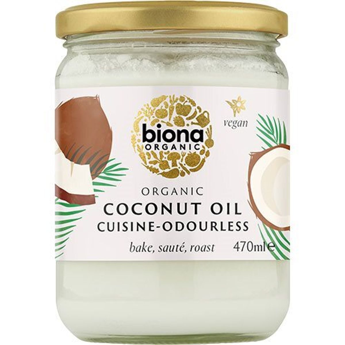 Biona Organic Kokosolie smagsneutral Ø, 470ml