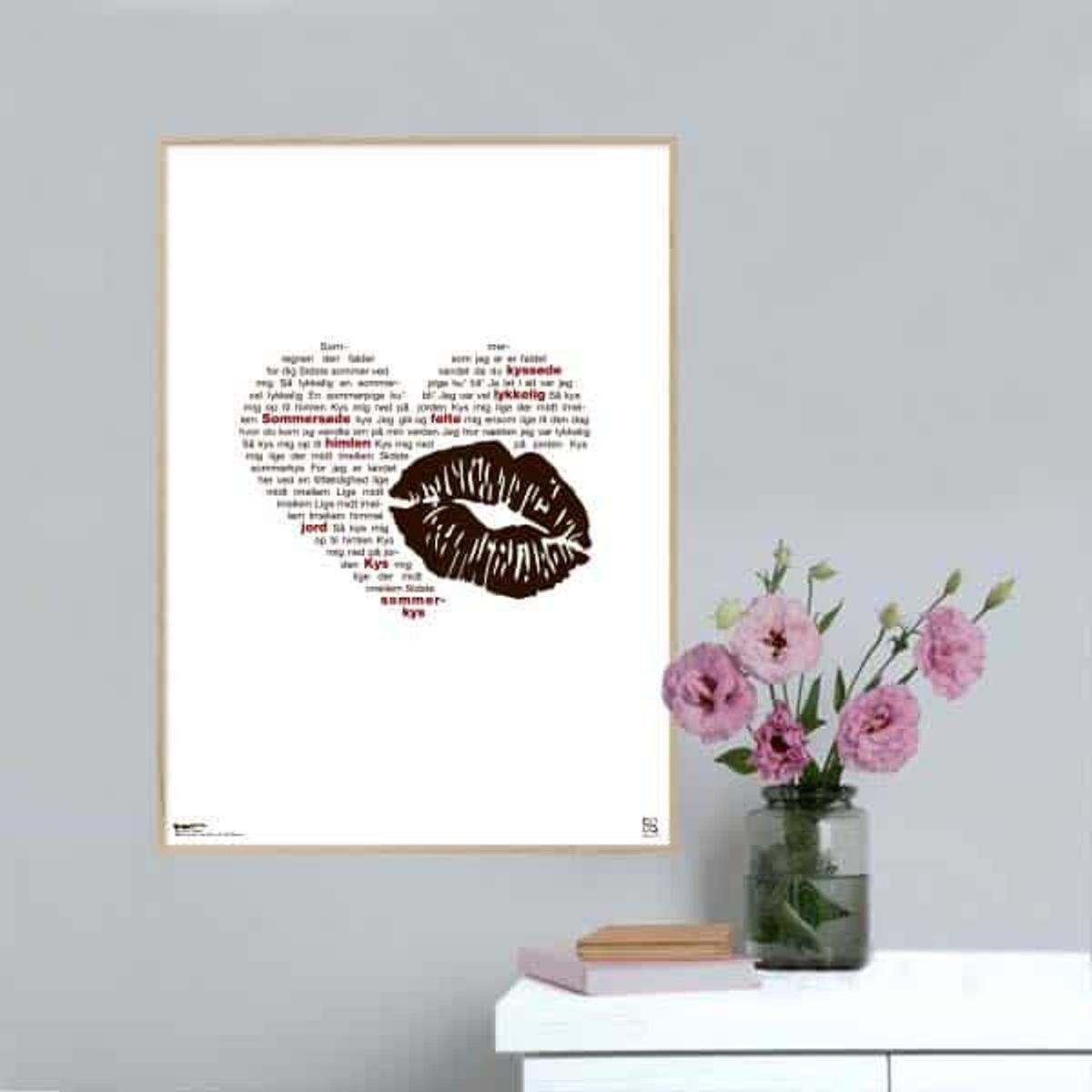 Kys mig op til himlen - Maria Montell plakat - 30 x 42 cm / Medium / lodret