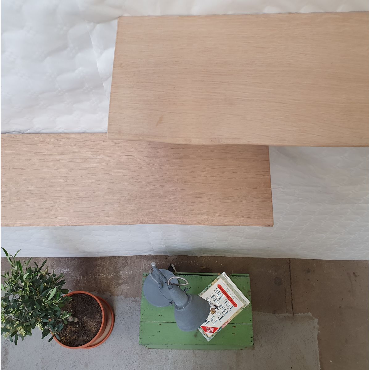Logg - Plankehylde i egetræ Sæbebehandlet 80 cm