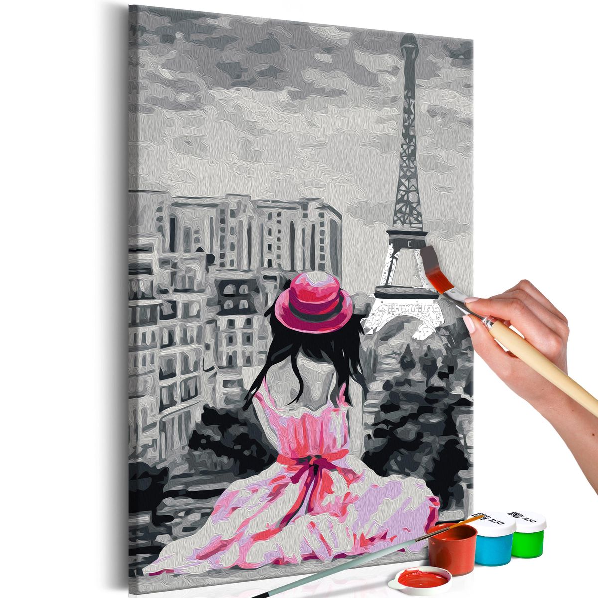Mal selv billede - Paris - Eiffel Tower View 40 x 60 cm
