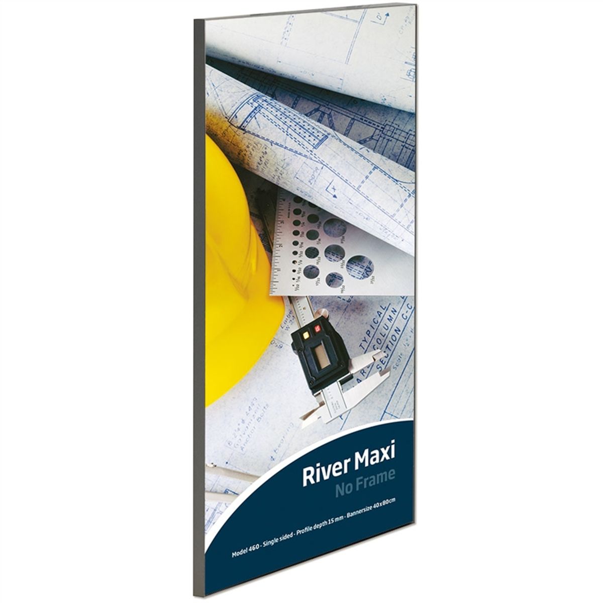 Maxiframe River, enkeltsidet bannerramme, A2