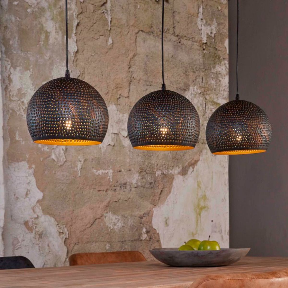 Perfora - Loftlampe i sort-brun metal