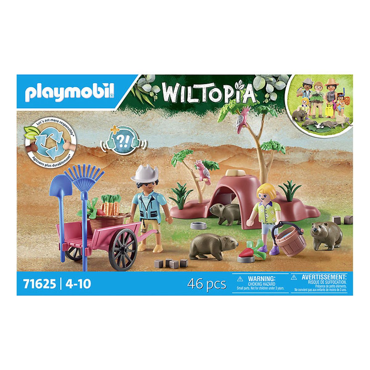 Playmobil Wiltopia - Vombat-skjul - 71625 - 47 Dele