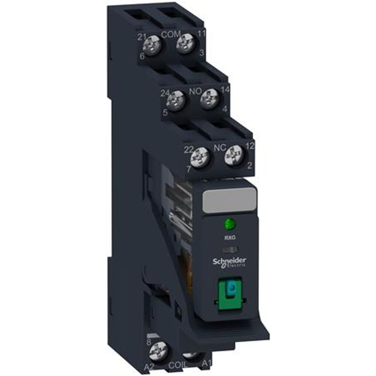 Rxg Relæ M/Sokkel+Led+Test 2C/O 24Vdc
