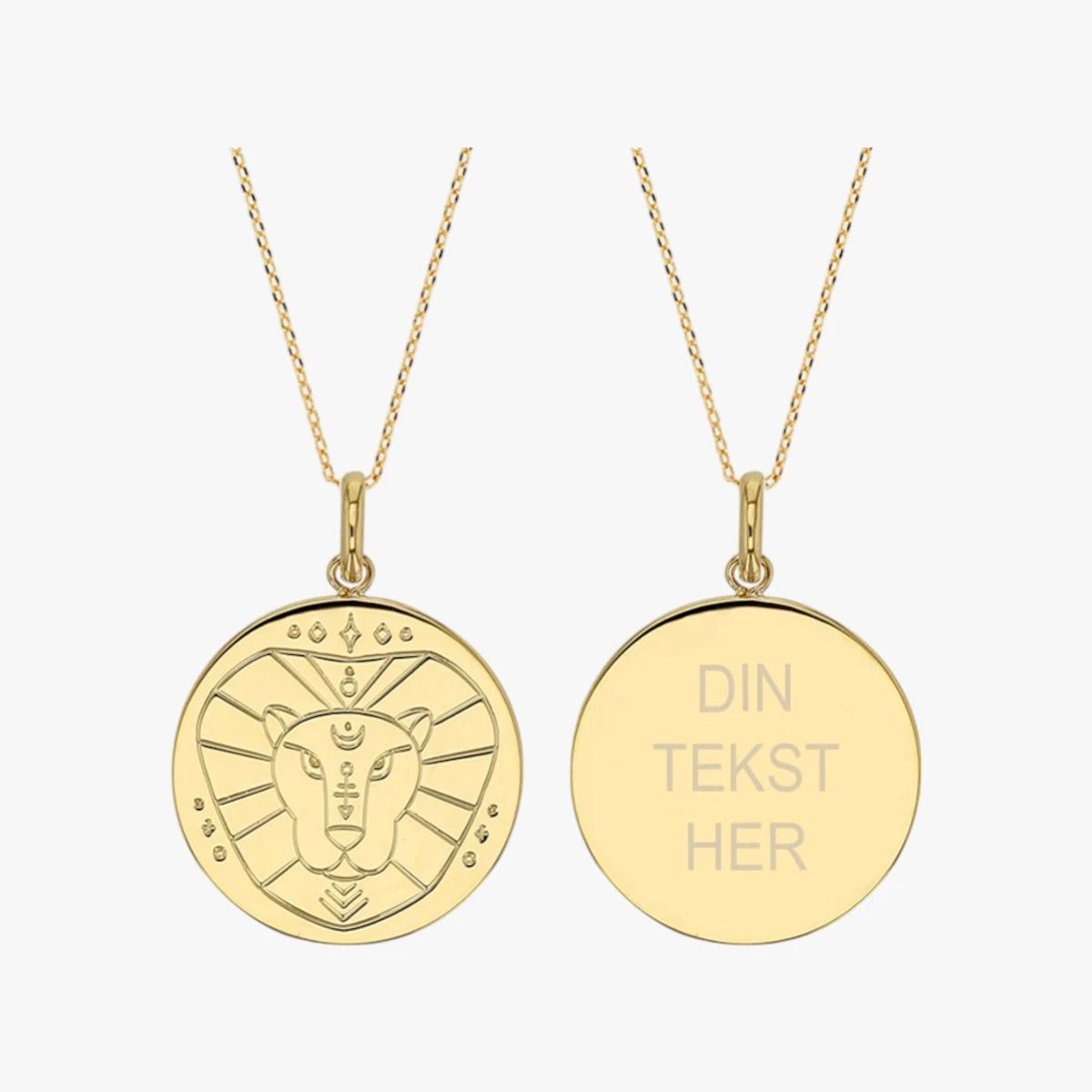 Stjernetegns halskæde med gravering, 18K FG | CC Jewelries