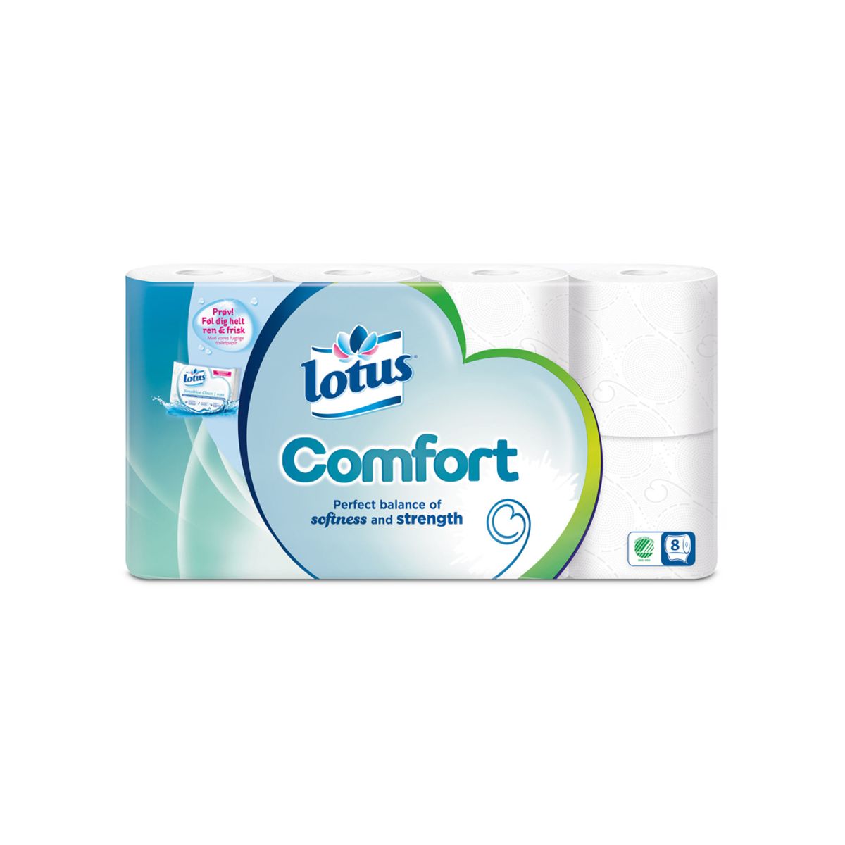 Toiletpapir Lotus Comfort, 3-lags, 18,3m, 56 ruller/karton