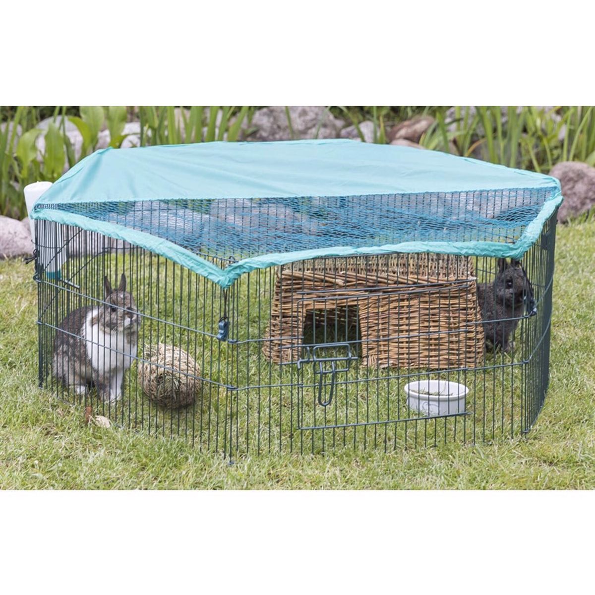Trixie Udendørs Kanin Løbegård i Metal - 6 Elementer af 58x38cm
